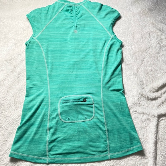 Athleta Teal Sleeveless Half Zip Active Top Size S - Picture 2 of 8